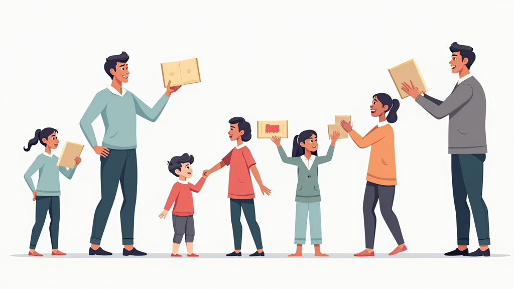 Illustration des étapes d