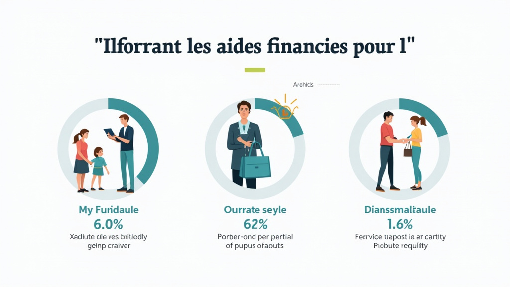 Infographie illustrant les aides financières pour l