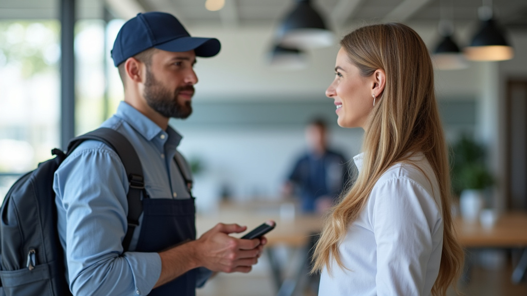 Installateur certifié IRVE en train d