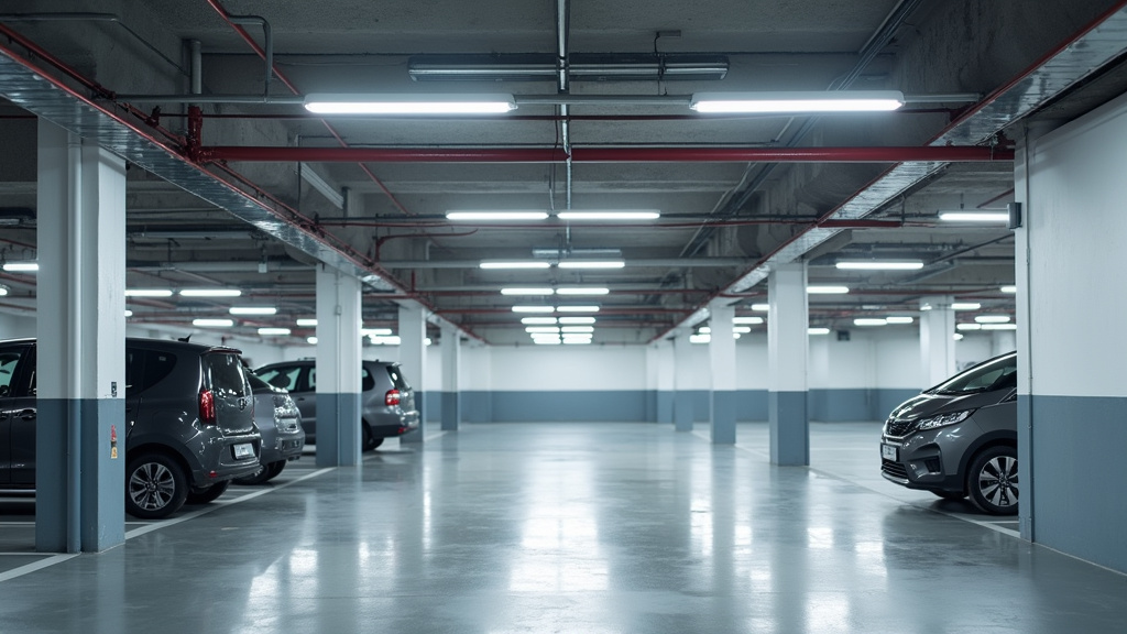 Installation de bornes électriques dans un parking d