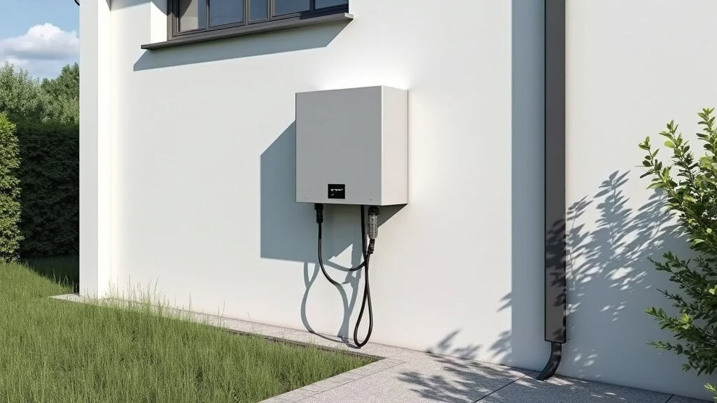 Installation d’une borne de recharge électrique sur un mur extérieur à Coligny