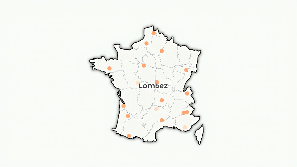 Localisation des bornes de recharge publiques à Lombez sur une carte Mappy