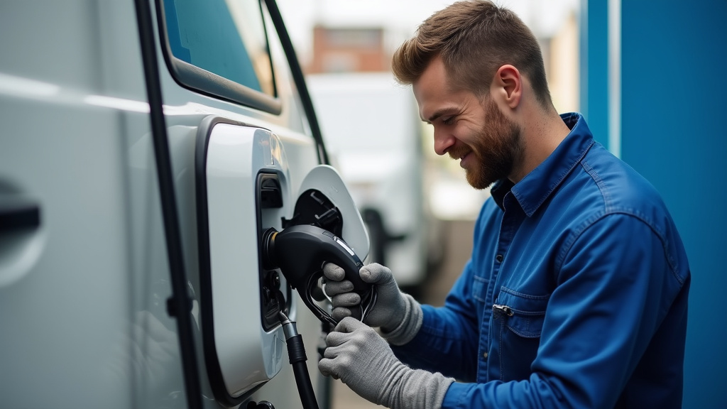 Maintenance d’une borne de recharge par un technicien à Saint-Fiacre-sur-Maine