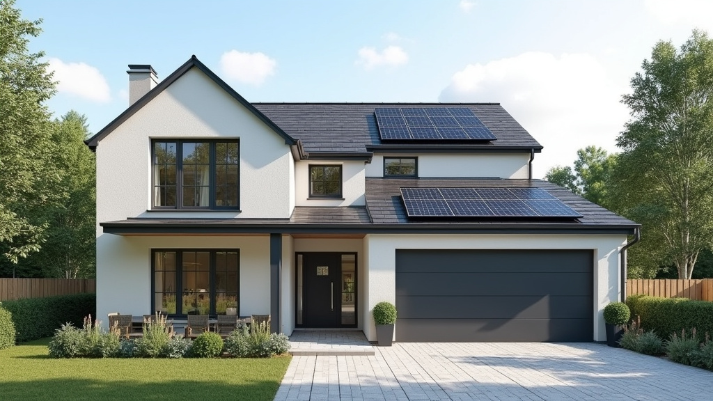 Maison individuelle à Étréchy avec borne de recharge installée devant le garage