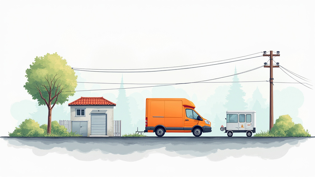 Schéma des étapes d’installation d’une borne électrique à Yvignac-la-Tour