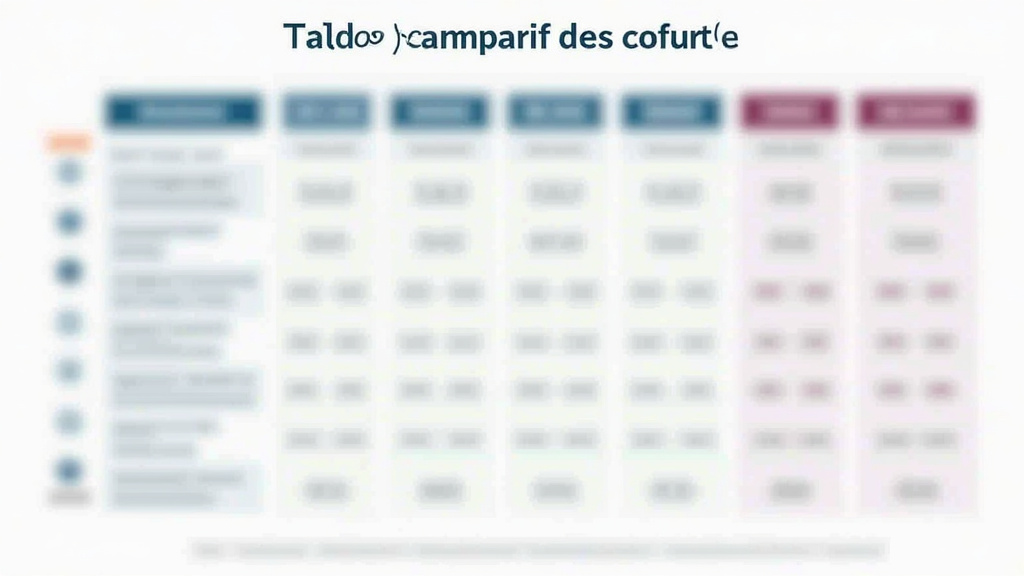 Tableau comparatif des coûts d