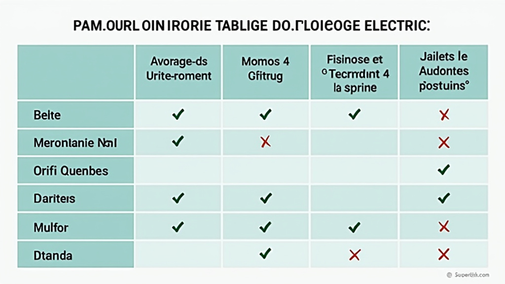 Tableau comparatif des différentes bornes de recharge électrique : puissance, prix, usage