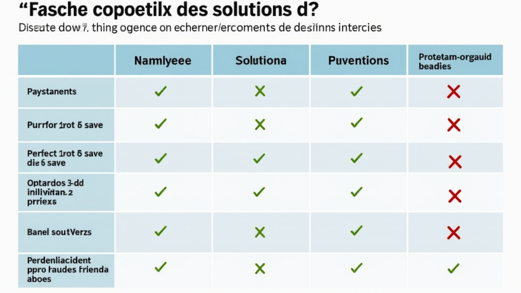 Tableau comparatif des solutions d