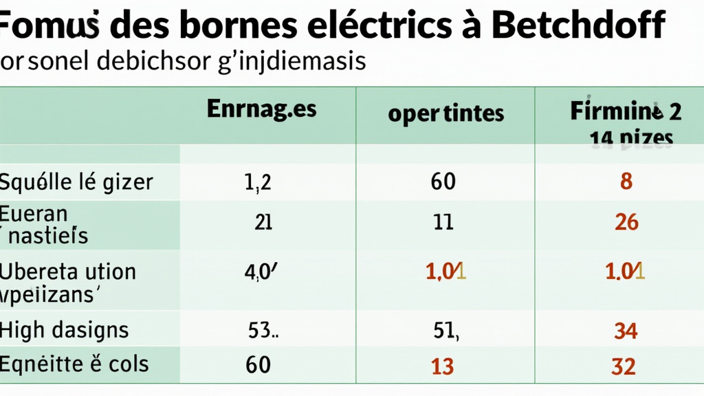 Tableau des prix des bornes électriques à Betschdorf