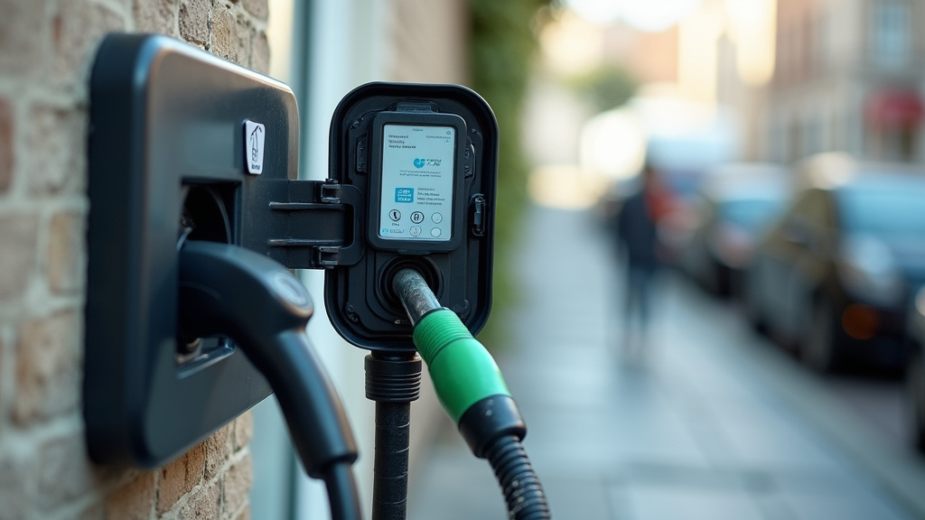 Tableau électrique avec disjoncteur dédié à une borne de recharge à Courcy