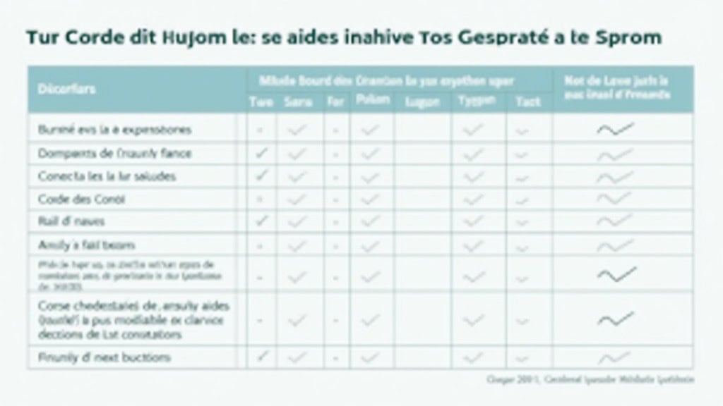 Tableau récapitulatif des aides financières pour l