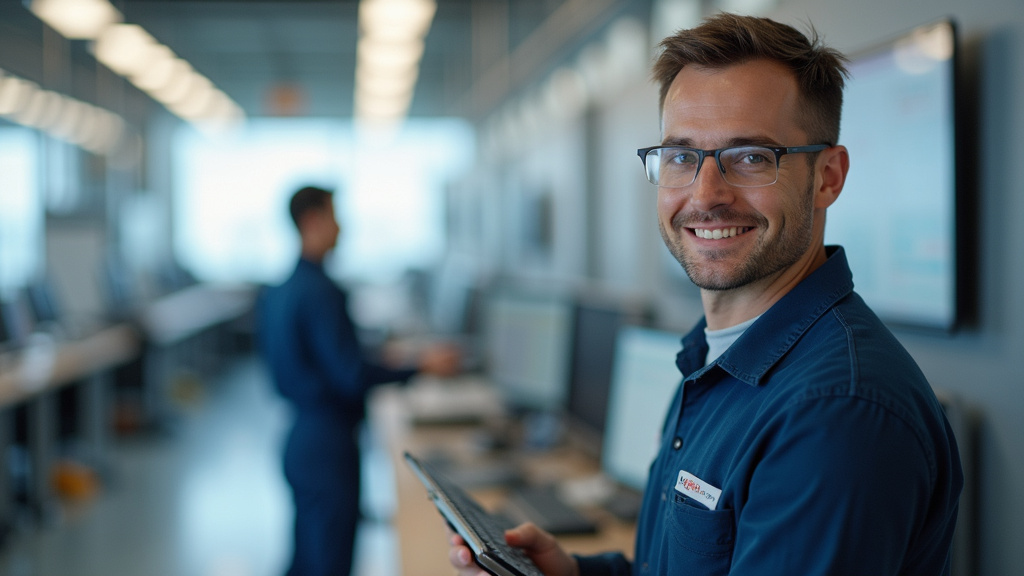 Technicien certifié IRVE en train d