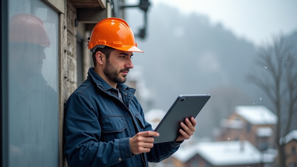 Technicien certifié IRVE en train d’installer une borne de recharge en Haute-Savoie