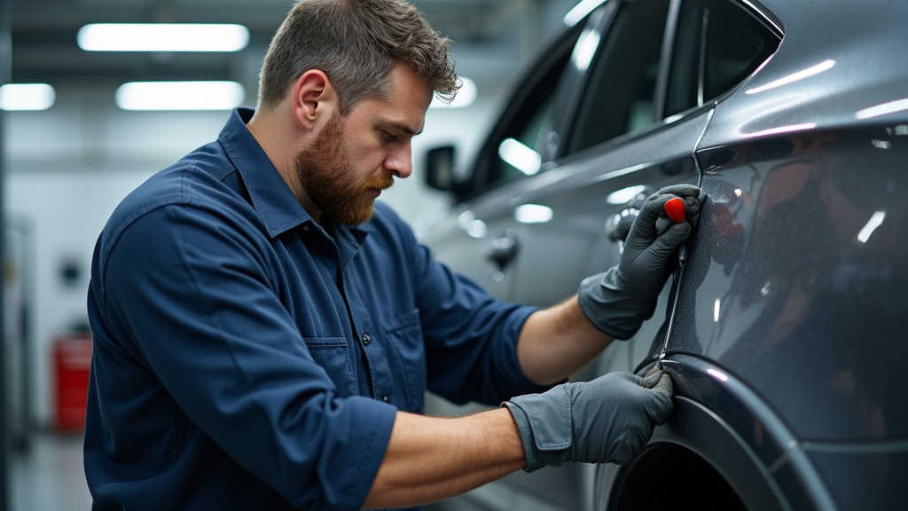 Technicien effectuant la maintenance d