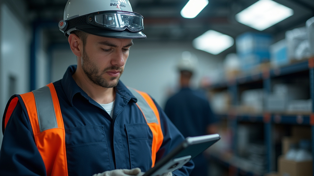 Technicien effectuant la maintenance d