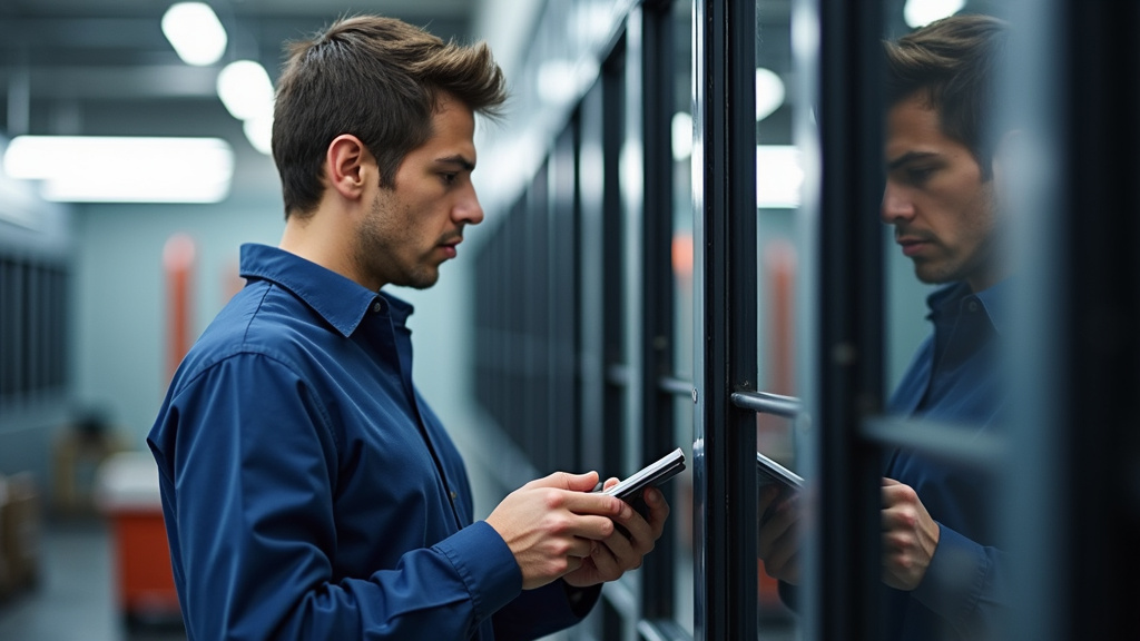 Technicien effectuant la maintenance d