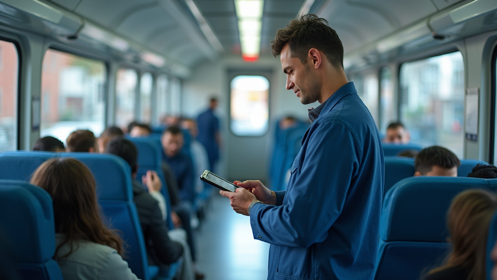 Technicien en train d