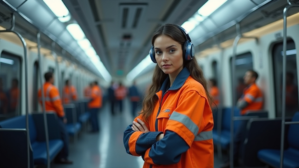 Technicien en train d