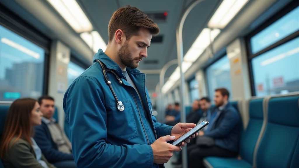 Technicien en train d