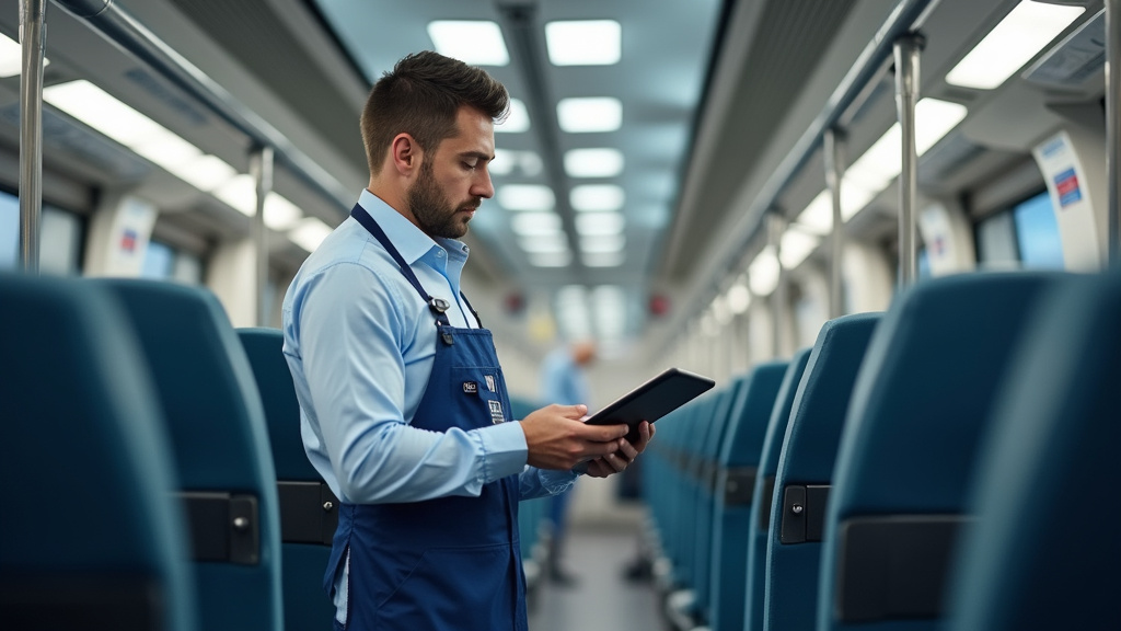 Technicien en train d