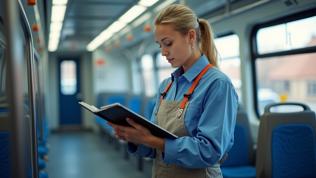 Technicien en train d