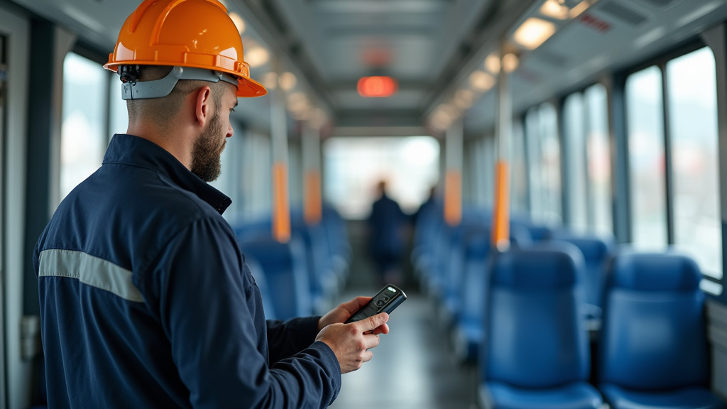 Technicien en train d