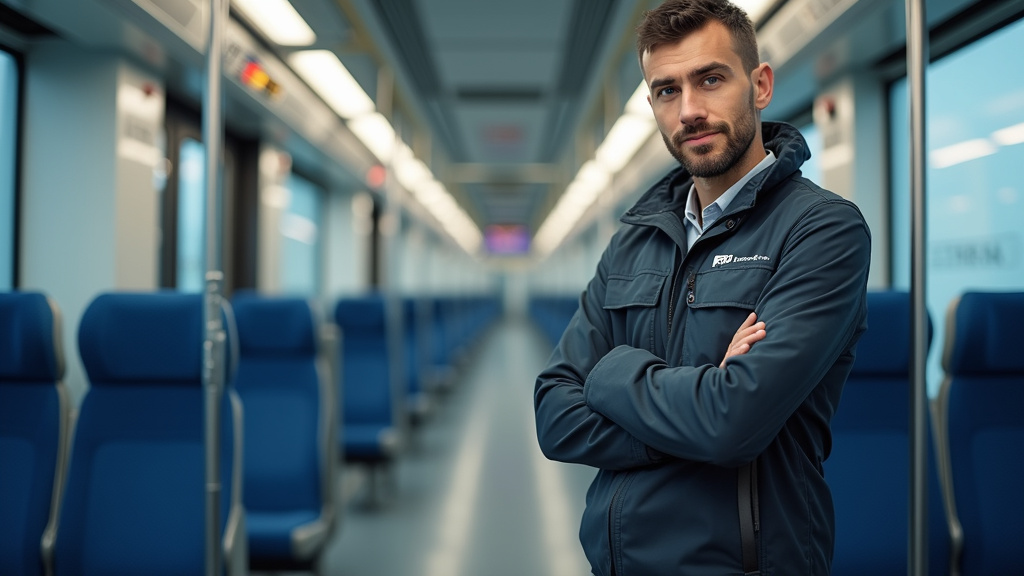 Technicien en train d