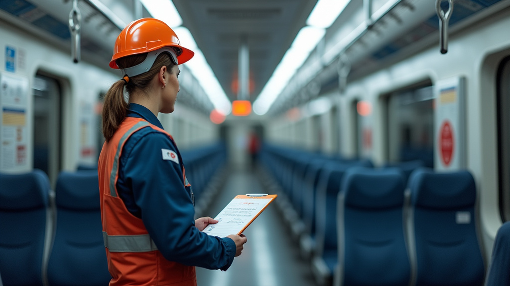 Technicien en train d