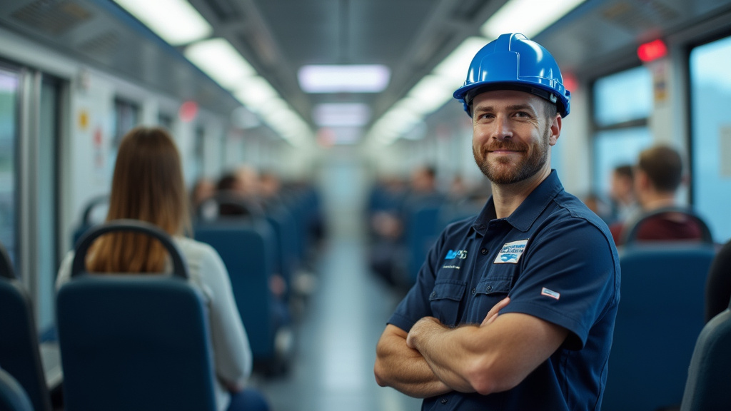 Technicien en train d