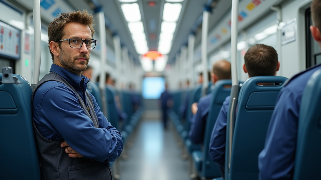 Technicien en train d