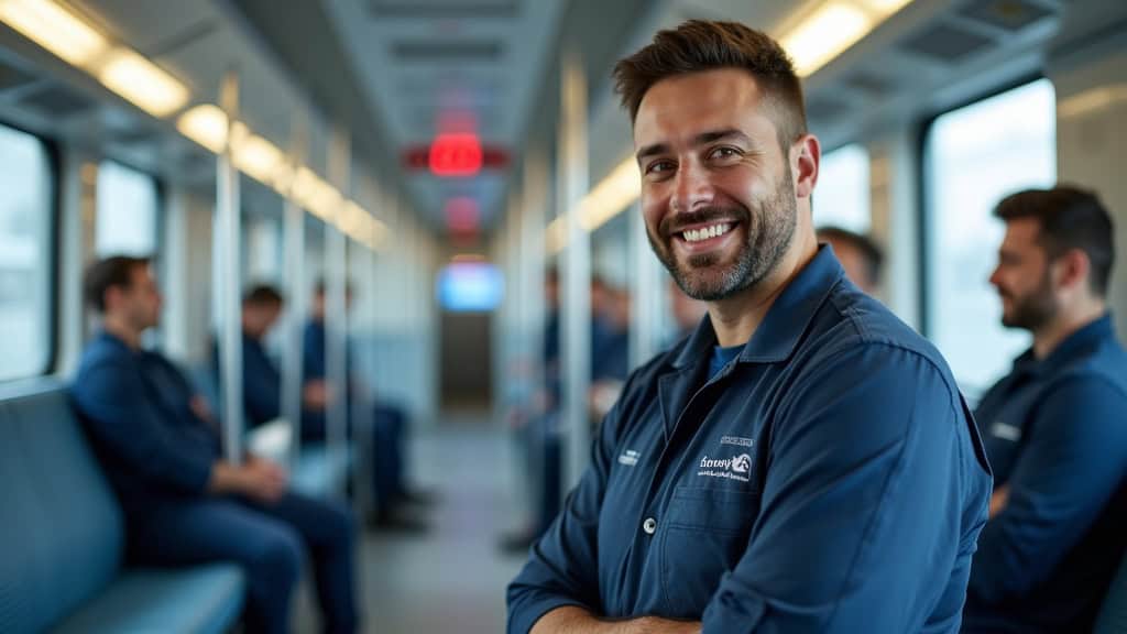 Technicien en train d