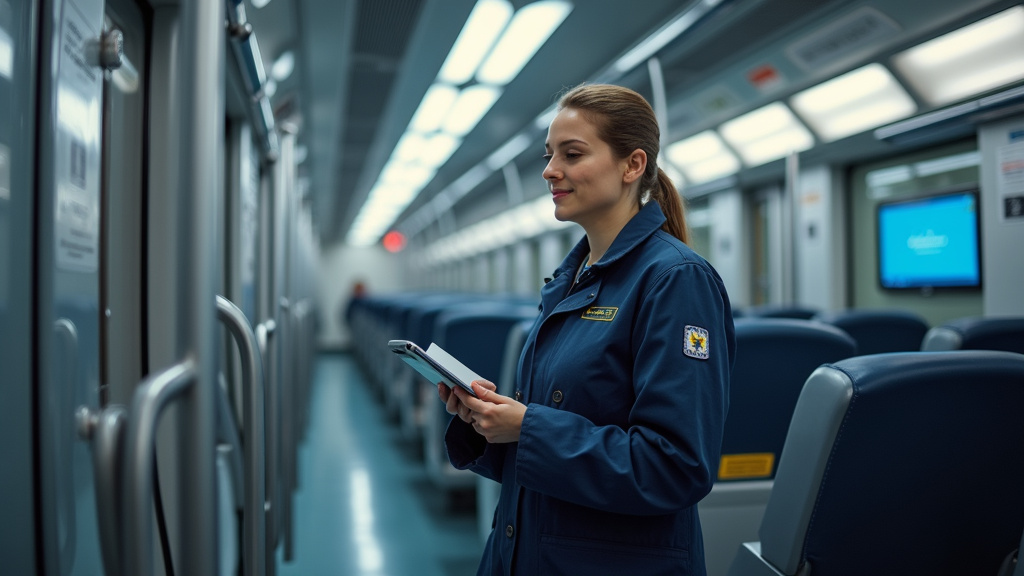 Technicien en train d