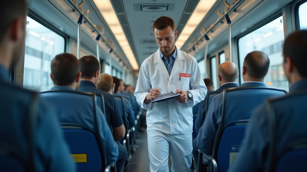 Technicien en train d