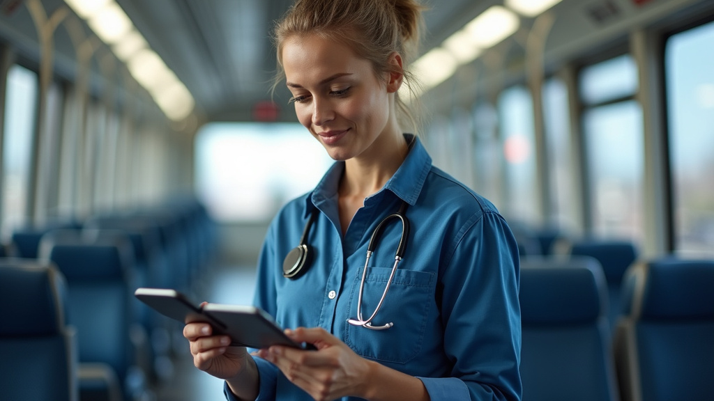 Technicien en train d