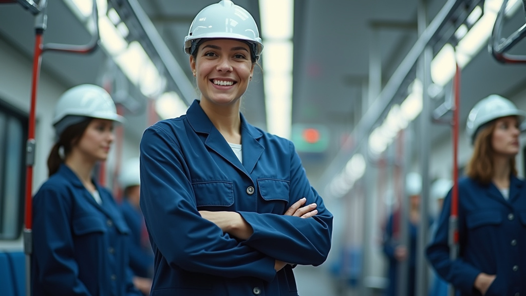 Technicien en train d