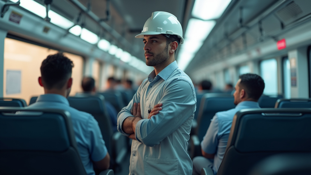 Technicien en train d