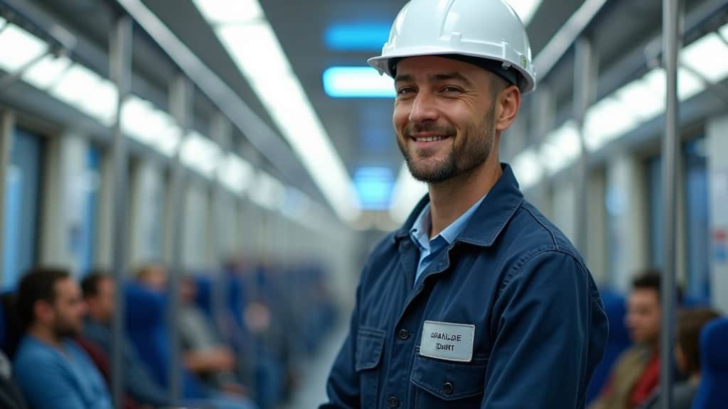 Technicien en train d