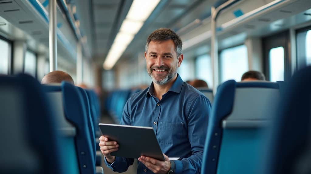 Technicien en train d