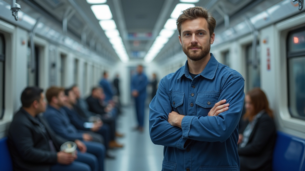 Technicien en train d