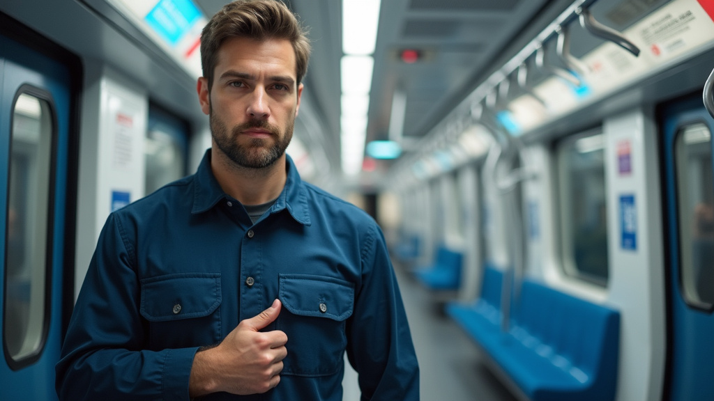 Technicien en train d