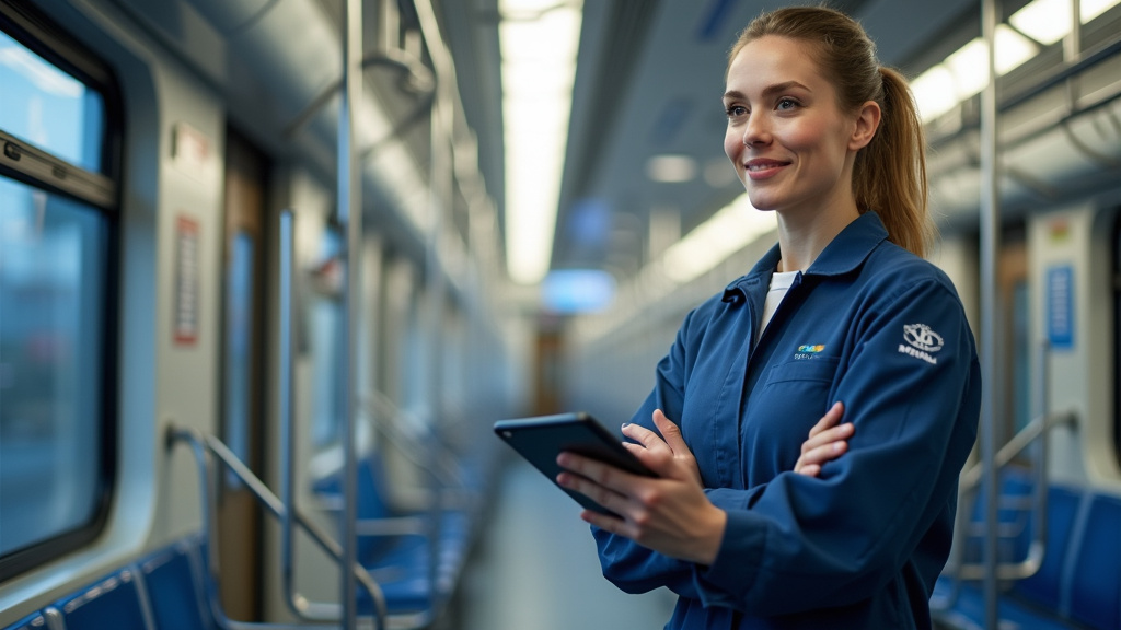 Technicien en train d