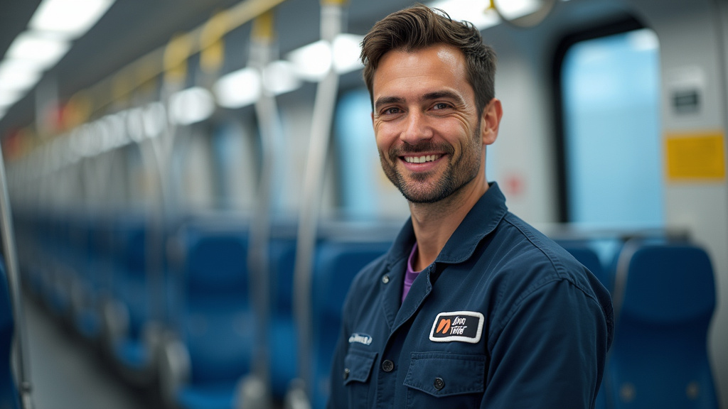 Technicien en train d