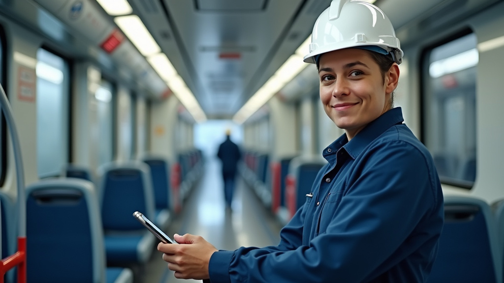 Technicien en train d