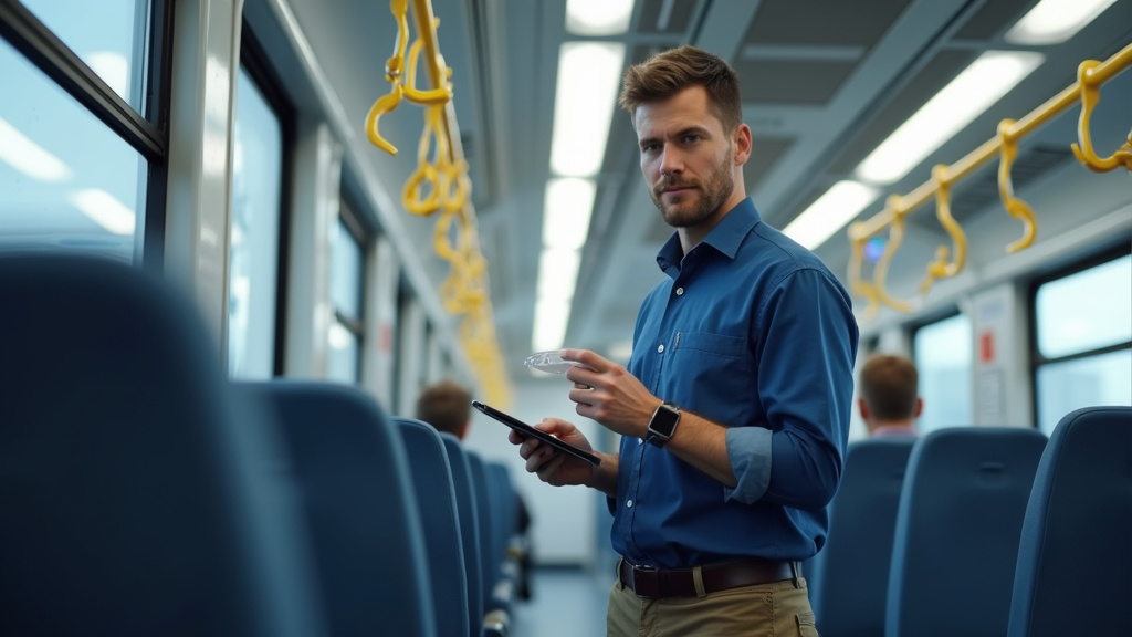 Technicien en train d