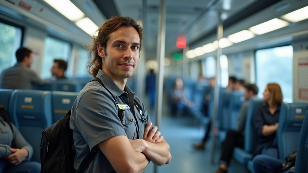 Technicien en train d