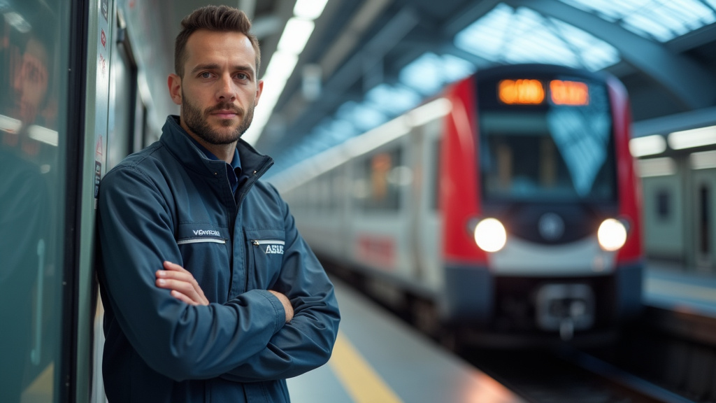 Technicien en train d