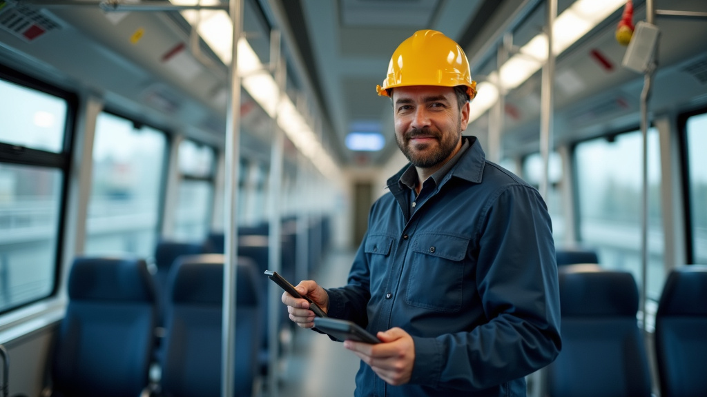 Technicien en train d