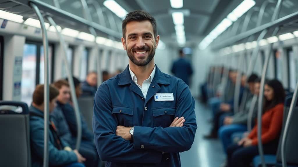 Technicien en train d