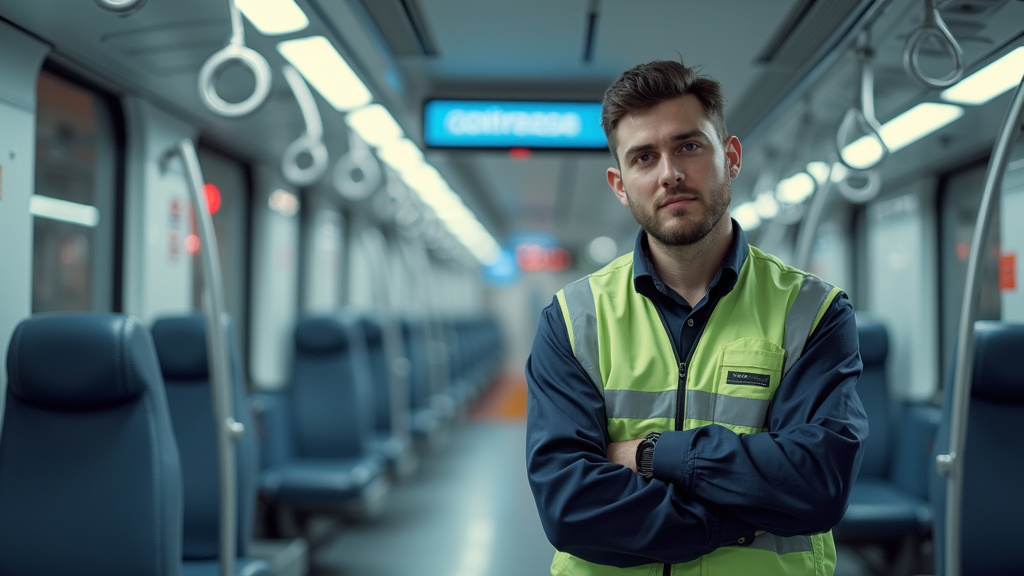 Technicien en train d