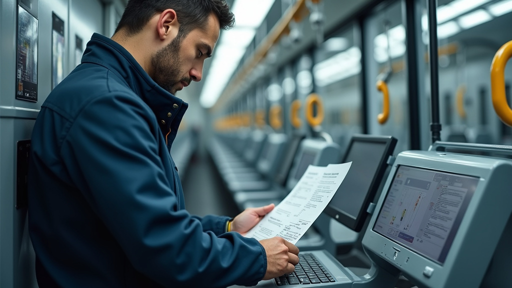 Technicien en train d